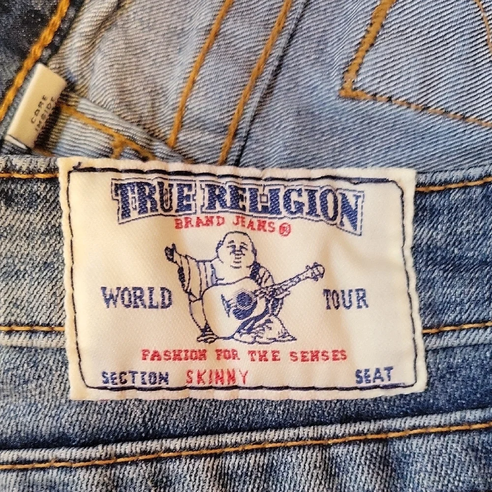 True Religion Women's Skinny Jeans in Dark Blue Wash Denim Jeans Size 30